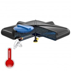 Бак для душа с подогревом Роса в разрезе