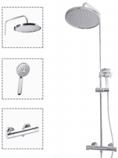 Система для душа Rubineta River со смесителем 3 в 1