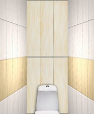 Экран дверка в туалет цвет Волна персиковая