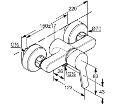 Смеситель Kludi Logo Neo 378410575 схема