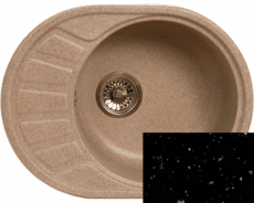 Мойка Fosto KM 58 45 цвет Обсидиан Черный