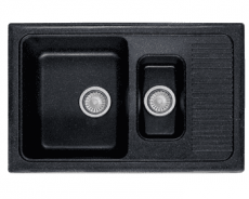 Мойка Fosto KM 77 49 цвет обсидиан черный