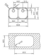 Мойка Teka STYLO 2B схема