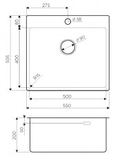 мойка Omoikiri Amadare 55-IN cхема