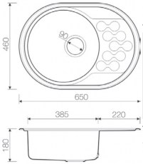 мойка Omoikiri Kasumigaura 65-IN схема