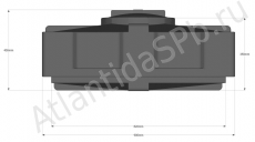 Душевой бак на дачу Атлантида 200 размеры