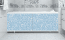 Экран под ванну голубой иней