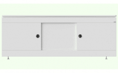 Экран для ванны МДФ белый раздвижной три двери