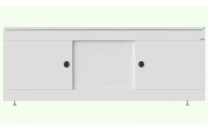 Экран для ванны МДФ белый раздвижной три двери