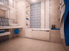 Экран под ванну Метакам с откидными дверцами интерьер