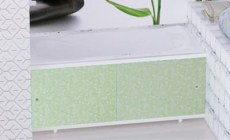 Экран под ванну зеленый иней