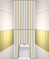 Экран в туалет Цвет Золотая