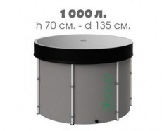 Емкость для воды на 1000 литров, высота 70 см