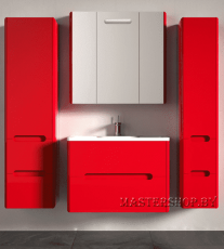 Мебель для ванной комнаты Флорена красный