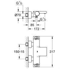 Grohe Grohtherm 2000 New 34174001 схема