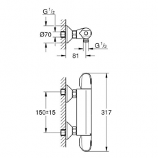 Смеситель Grohe Grohtherm 1000 New 34143003 схема