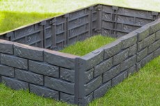 Грядка сборная двухуровневая серый