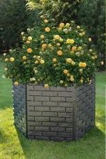 Грядка сборная двухуровневая серый