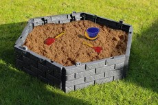 Грядка сборная двухуровневая серый