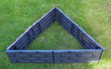 Грядка сборная двухуровневая серый