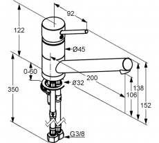 Смеситель KLUDI Scope 339330575 схема