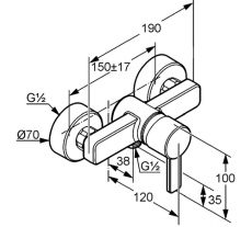 Смеситель Kludi Zenta 388700575 схема