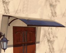 Козырек над крыльцом Silver Wing кофейный