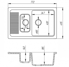 На схеме мойка Fosto KM 77 49