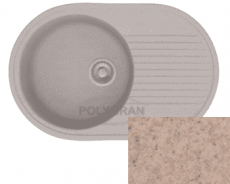 Мойка Полигран F-16 серый цвет