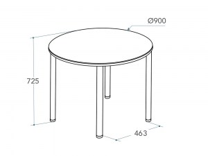 Стол обеденный Алмаз-Люкс круглый схема