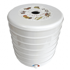 Сушилка для овощей и фруктов Ветерок 2, 6 поддонов белых