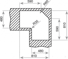 Мойка Teka Angular 2B на схеме 2