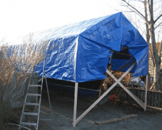 Тент универсальный синий 220 г/м2