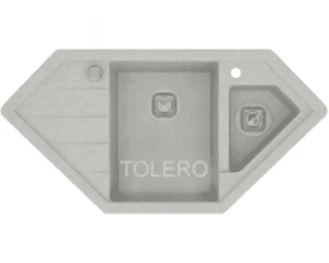 Мойка Tolero-R-114 серый металлик