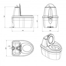 Торфяной туалет Rostok Комфорт