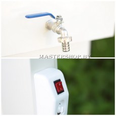 Умывальник дачный с водонагревателем Метлес, белое золото