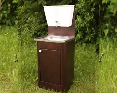 Умывальник дачный с пластиковым баком Метлес, античная медь