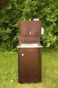 Умывальник дачный с водонагревателем Метлес, античная медь