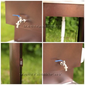 Умывальник дачный с водонагревателем Метлес, античная медь