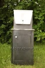 Умывальник дачный Метлес с пластиковым бачком, античное серебро