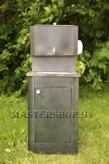 Умывальник дачный с водонагревателем Метлес, античное серебро