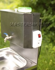 Умывальник дачный с водонагревателем Метлес, античное серебро