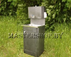 Умывальник дачный с водонагревателем Метлес, античное серебро