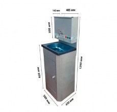 Умывальник Electro Vel серебро на белом