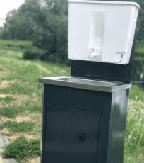 Умывальник для дачи с подогревом Петромаш (асфальт)